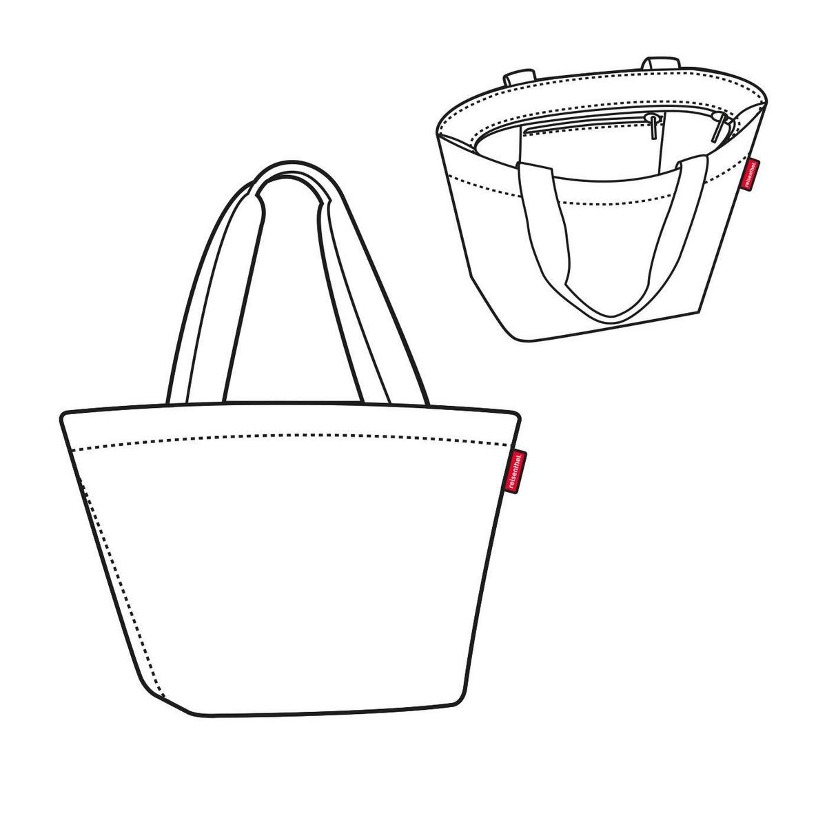 TORBA SHOPPER ZS6049 - beżowy, Basics, tworzywo sztuczne/tkanina (51/30,5/26cm) - Reisenthel