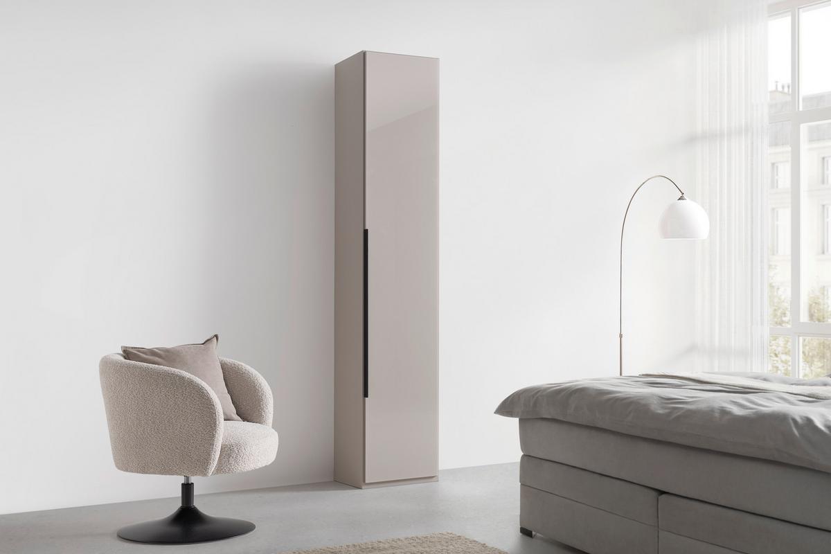 Ormar S Klasičnim Vratima New York - sahara/siva, Konvencionalno, staklo/drvni materijal (45/236/40cm) - Premium Living