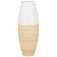 Vase Naturelle Weiß/Natur - Naturfarben/Weiß, LIFESTYLE, Holz (19/50cm) - Zandiara