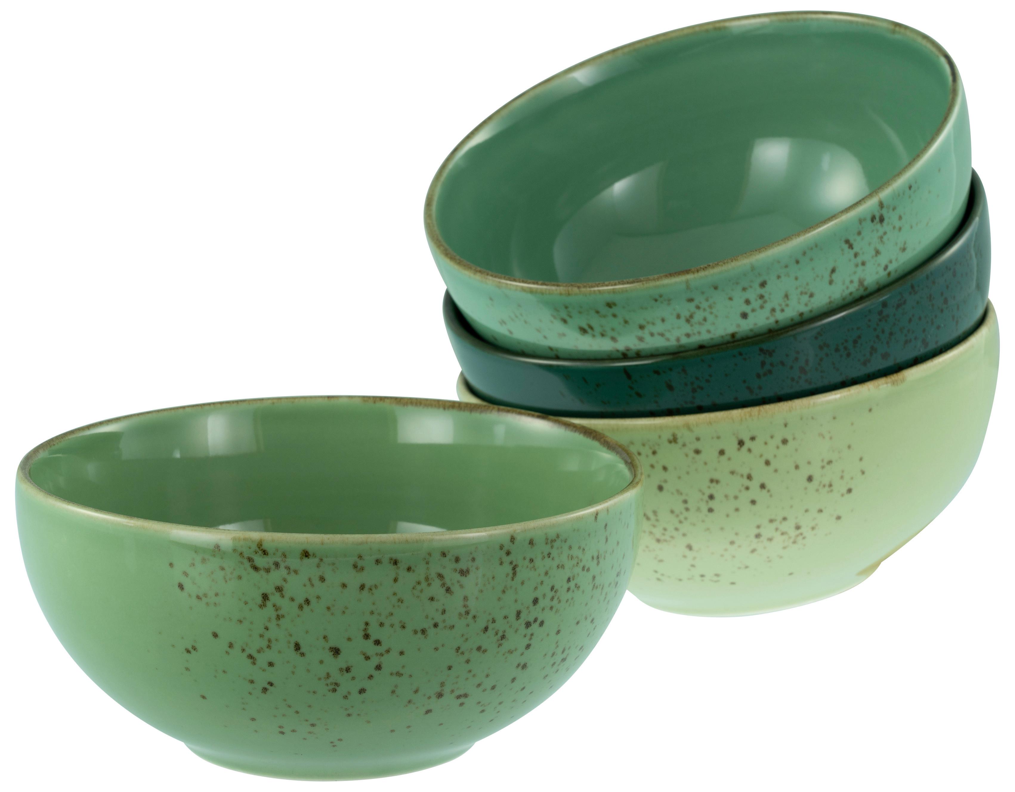 Set Posod Green Life, 4-Delni - zelena, Design, keramika (17,5cm) - Creatable