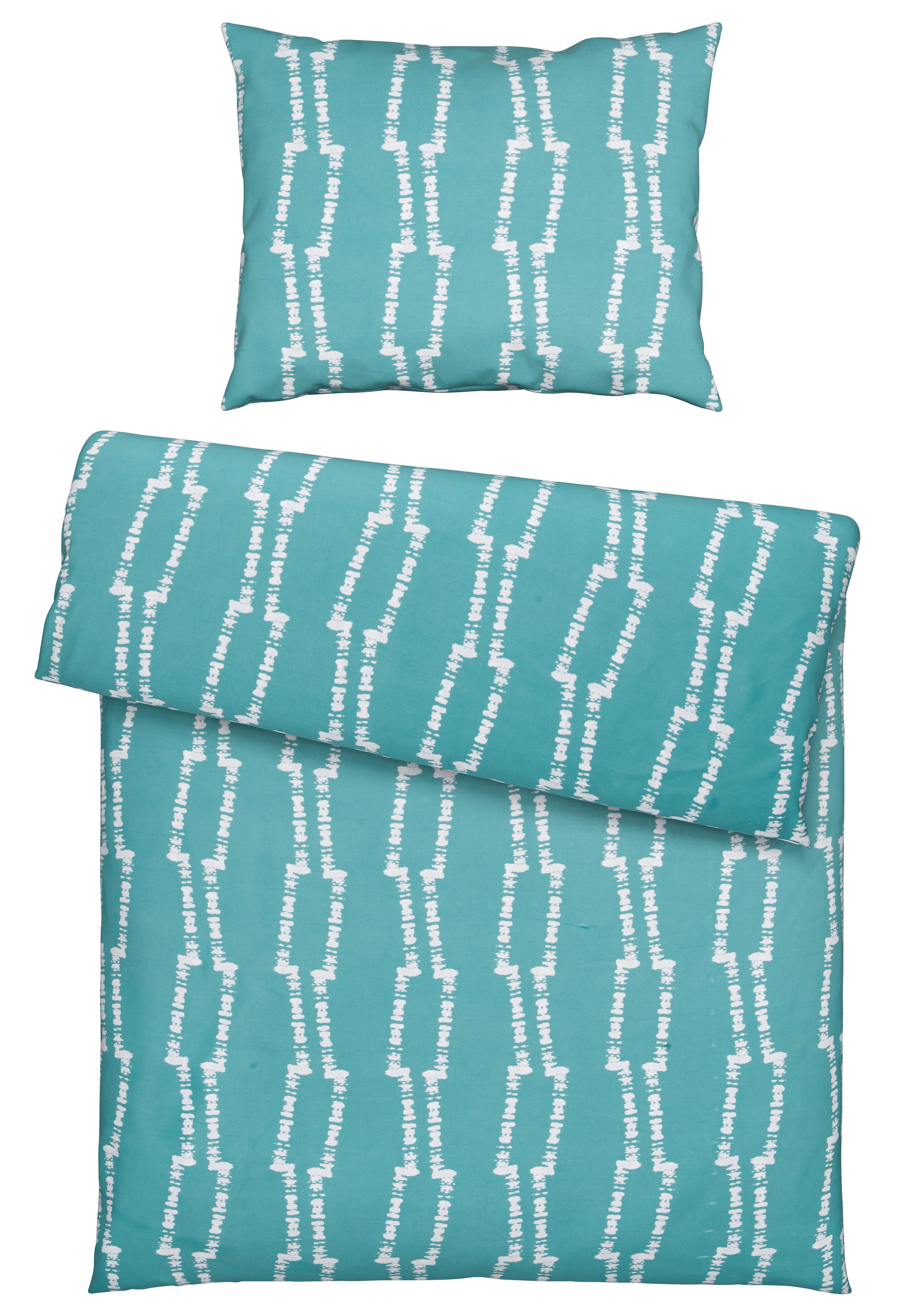 Posteljina Linus 140x200/70x90cm - tirkizna, Moderno, tekstil (140/200cm) - Modern Living