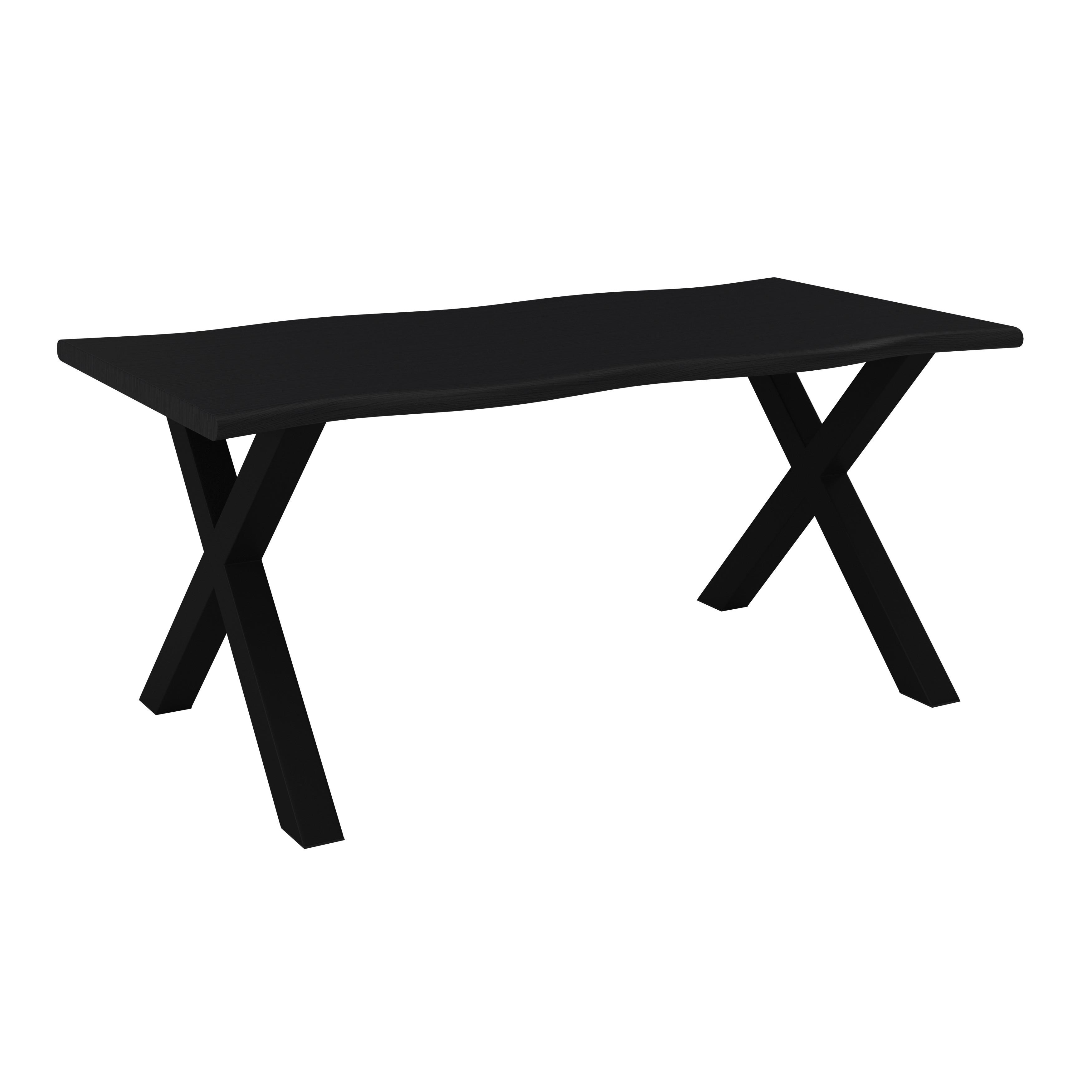 EETTAFEL LAUREL - Zwart, Modern, Houtcomposiet/Metaal (180/90/76cm) - Bessagi Home