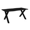 Esstisch Laurel Schwarz MDF ca. 180x90x76 cm - Schwarz, MODERN, Holzwerkstoff/Metall (180/76/90cm) - Bessagi Home
