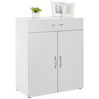 Mrk Komoda - bela/barve aluminija, Konvencionalno, umetna masa/leseni material (80/98/40cm) - Mömax