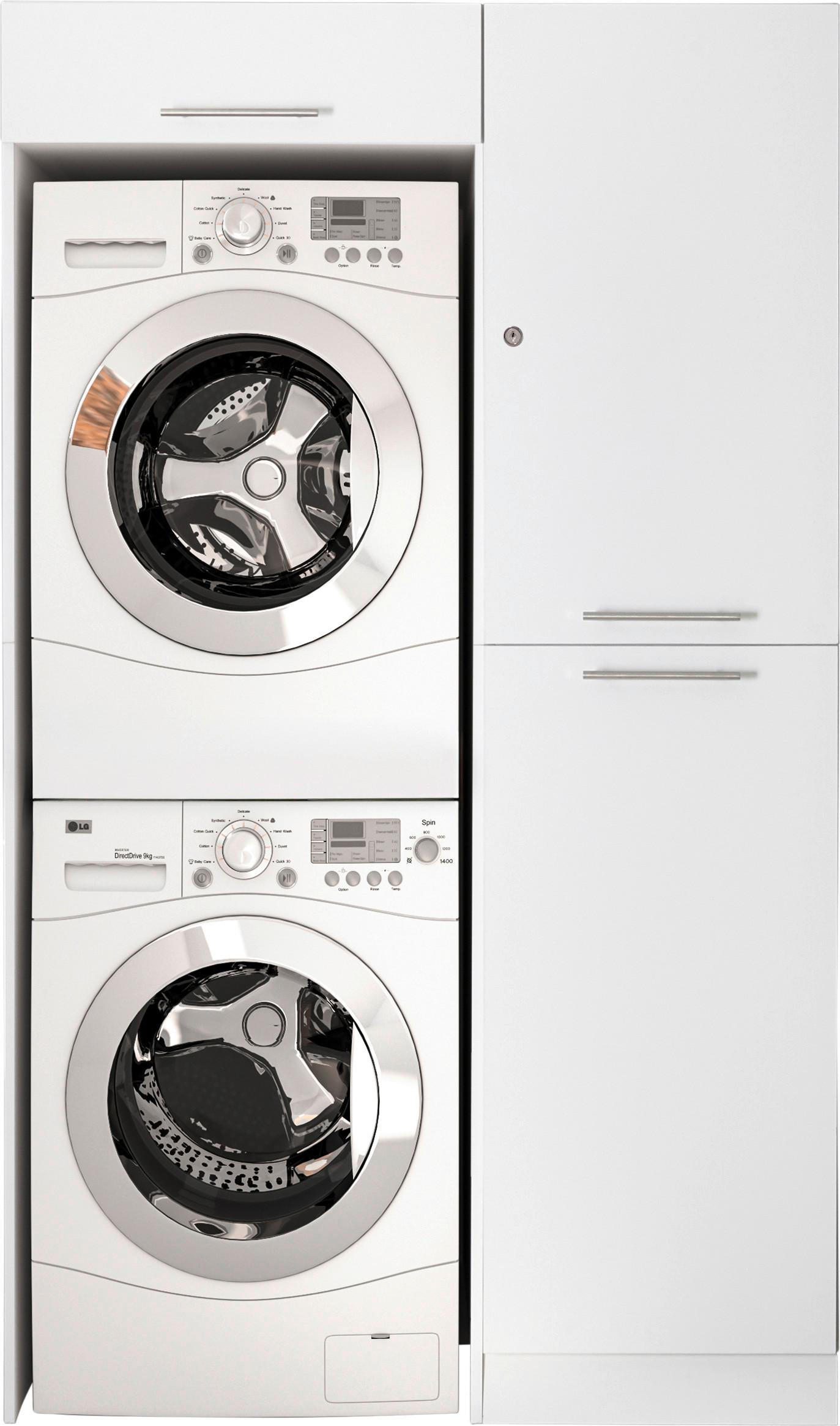 Hauswirtschaftsraum Clara Weiß B: ca. 117 cm - Weiß, KONVENTIONELL, Holzwerkstoff (117/200/67,6cm) - Respekta