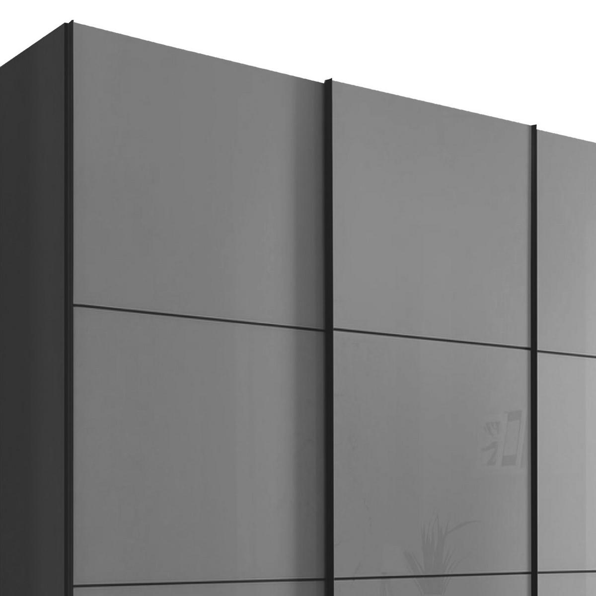 Ormar Sa Staklenim Kliznim Vratima Includo - bijela/tamno siva, Moderno, staklo/drvni materijal (336/222/68cm) - Premium Living