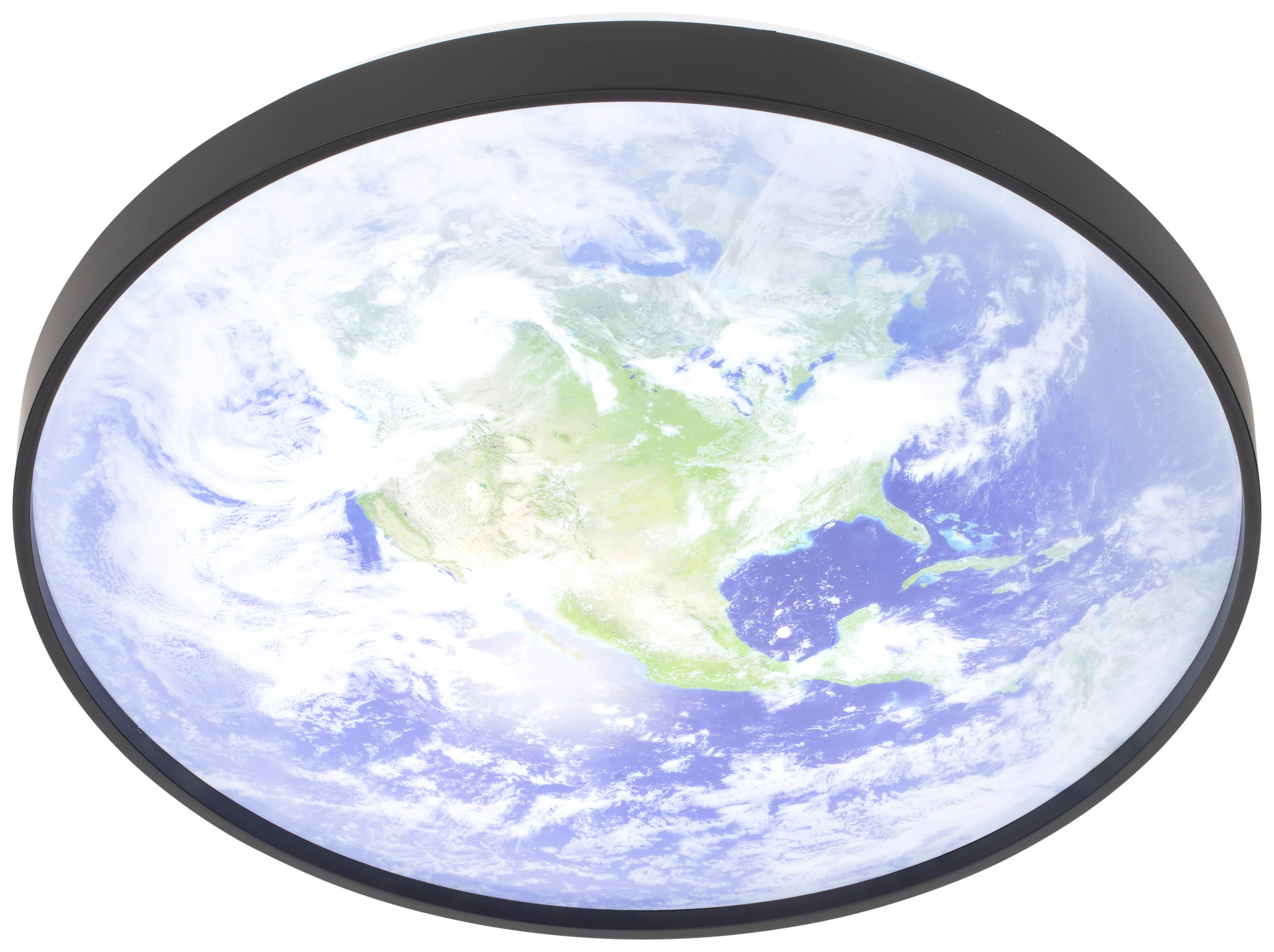 LAMPA SUFITOWA LED EARTH *SBN* - opal, Trend, tworzywo sztuczne/metal (49/10cm) - Novel