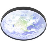 LAMPA SUFITOWA LED EARTH *SBN* - opal, Trend, tworzywo sztuczne/metal (49/10cm) - Novel