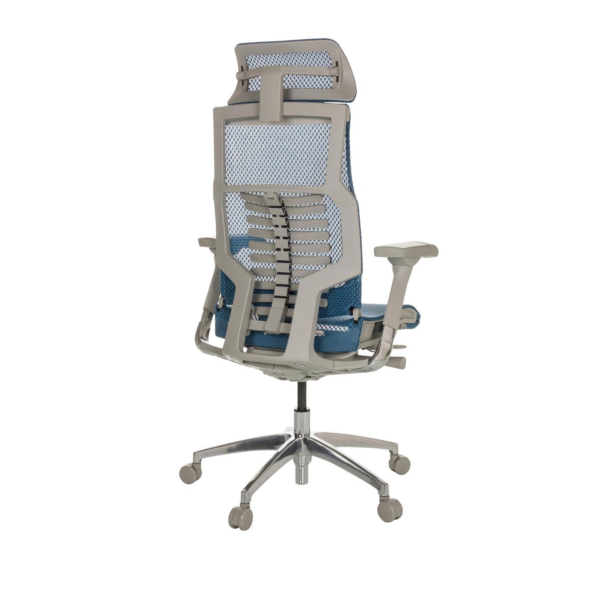 Pisarniški Stol Dynafit Ii G, Modra - modra/barve aluminija, Basics, kovina/umetna masa (67/119-135/60cm) - MID.YOU