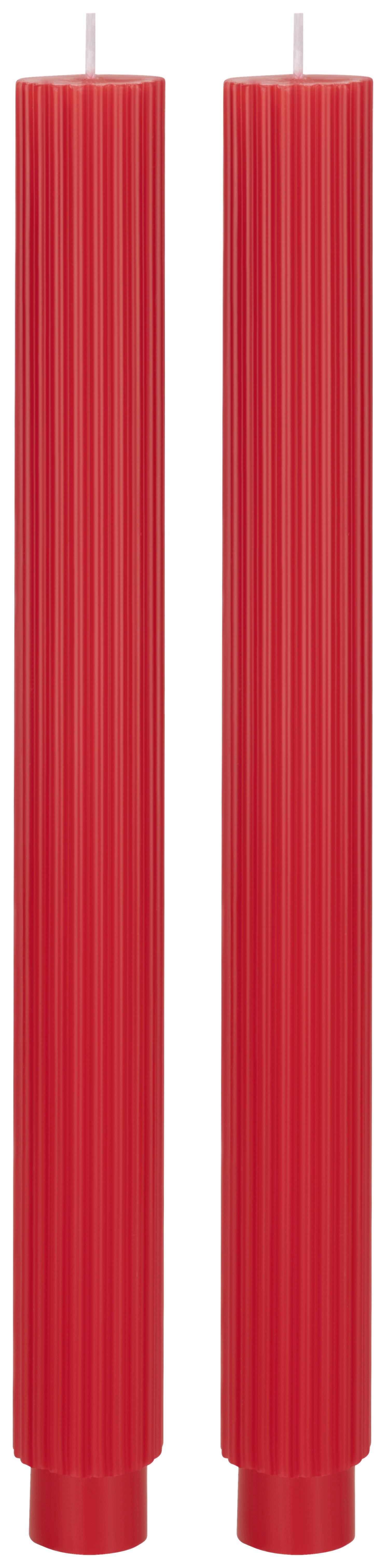 Stabkerze Diana Rot - Rot, KONVENTIONELL (2,8/26,5cm) - Mömax