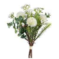 Cvijet Umjetni Pompondahlienbund Ii -Paz- - bijela/zelena, Basics, tekstil/metal (30cm) - Mömax