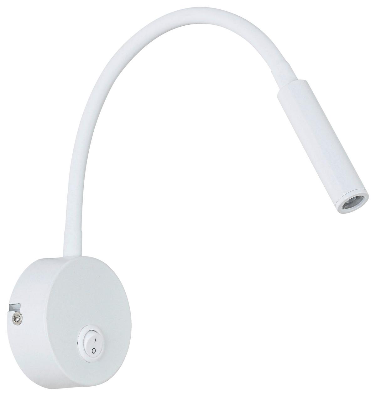 Led Svjetiljka Zidna Huoim - bijela, Konvencionalno, metal/plastika (3/8/46cm) - Mömax