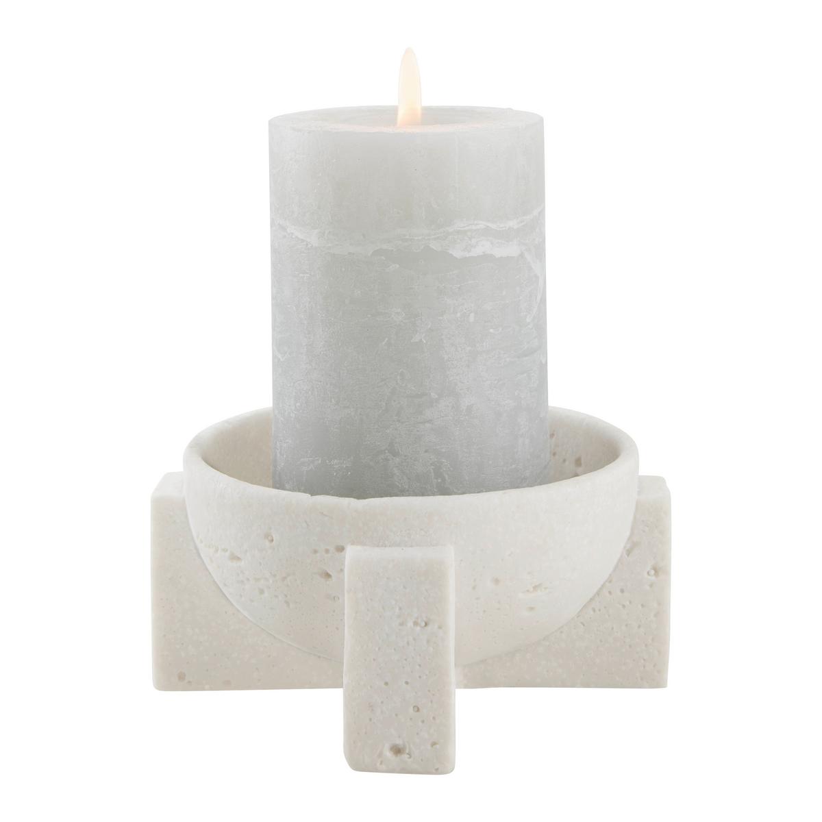 Kerzenhalter Gerry Weiß - Weiß, Basics, Kunststoff (11/6cm) - Mömax