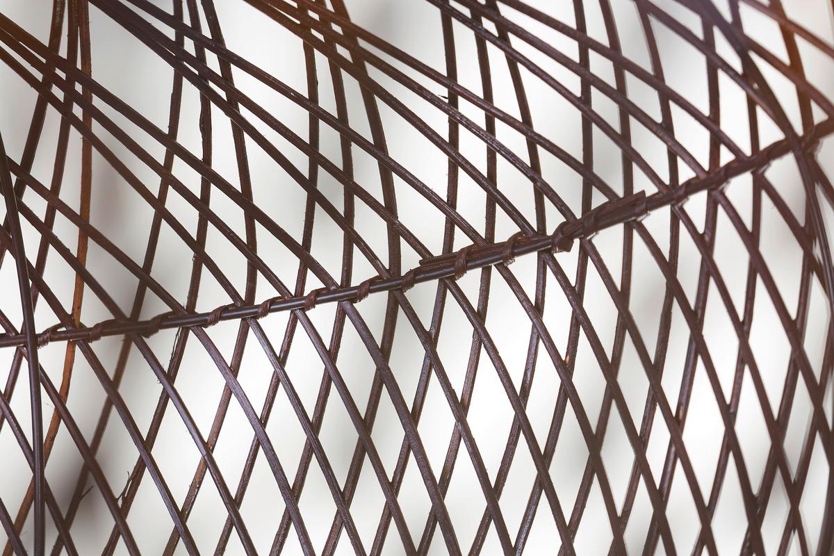 Viseča Svetilka Arizona, Bordo, Bambus - bordo, Basics, naravni materiali (70/34cm) - Good & Mojo