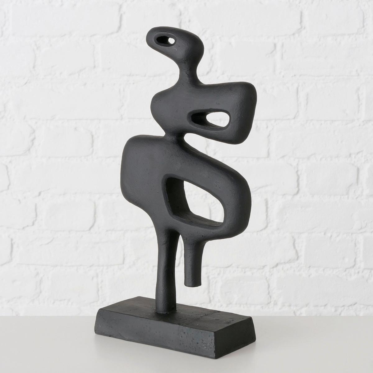 Skulptur Peco II in Schwarz - Schwarz, MODERN, Naturmaterialien (15/28/7,5cm) - Modern Living