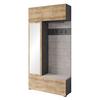 Garderobe Tejo Anthrazit/Kastanieneiche - Kastanieneichefarben/Anthrazit, Design, Holzwerkstoff (115/231,9/37,5cm) - Livetastic