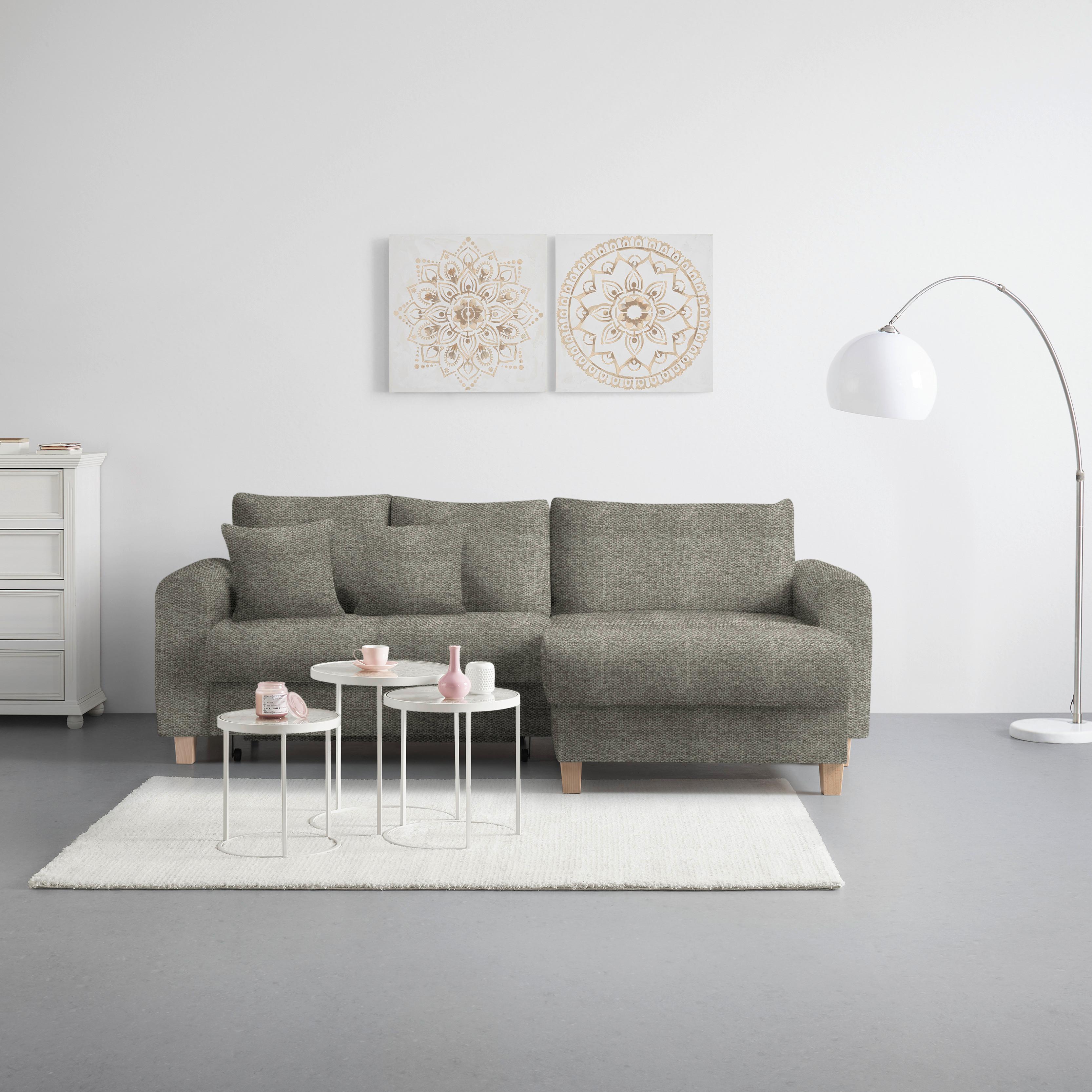 Wohnlandschaft Lille Taupe - Taupe/Hellbraun, MODERN, Holz/Textil (232/110cm) - Mömax