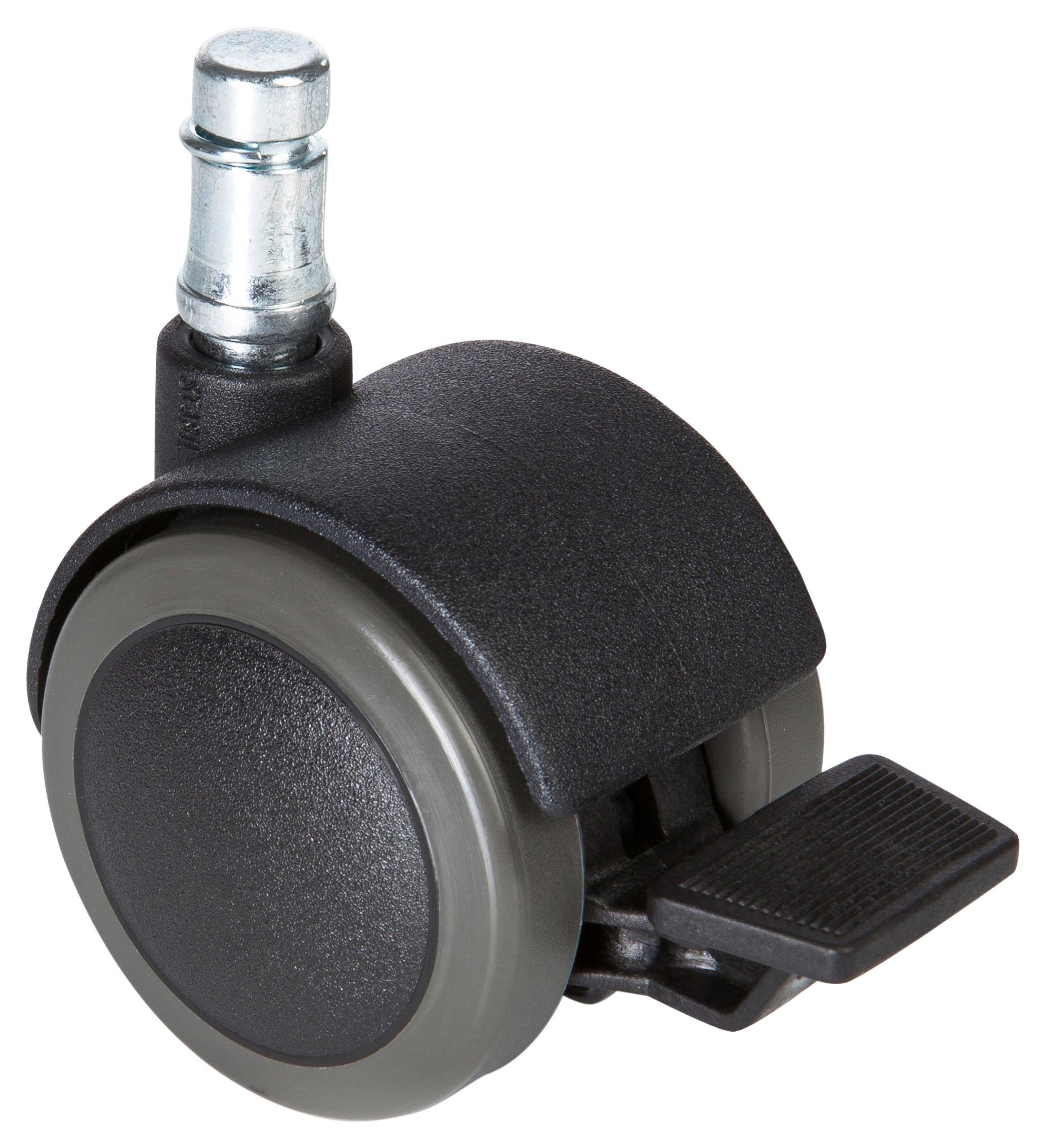 Set Kolesc Za Vrtljivi Stol Rolo Stop, 5-Delni - črna, Basics, kovina/umetna masa (5,1/6/5cm) - MID.YOU