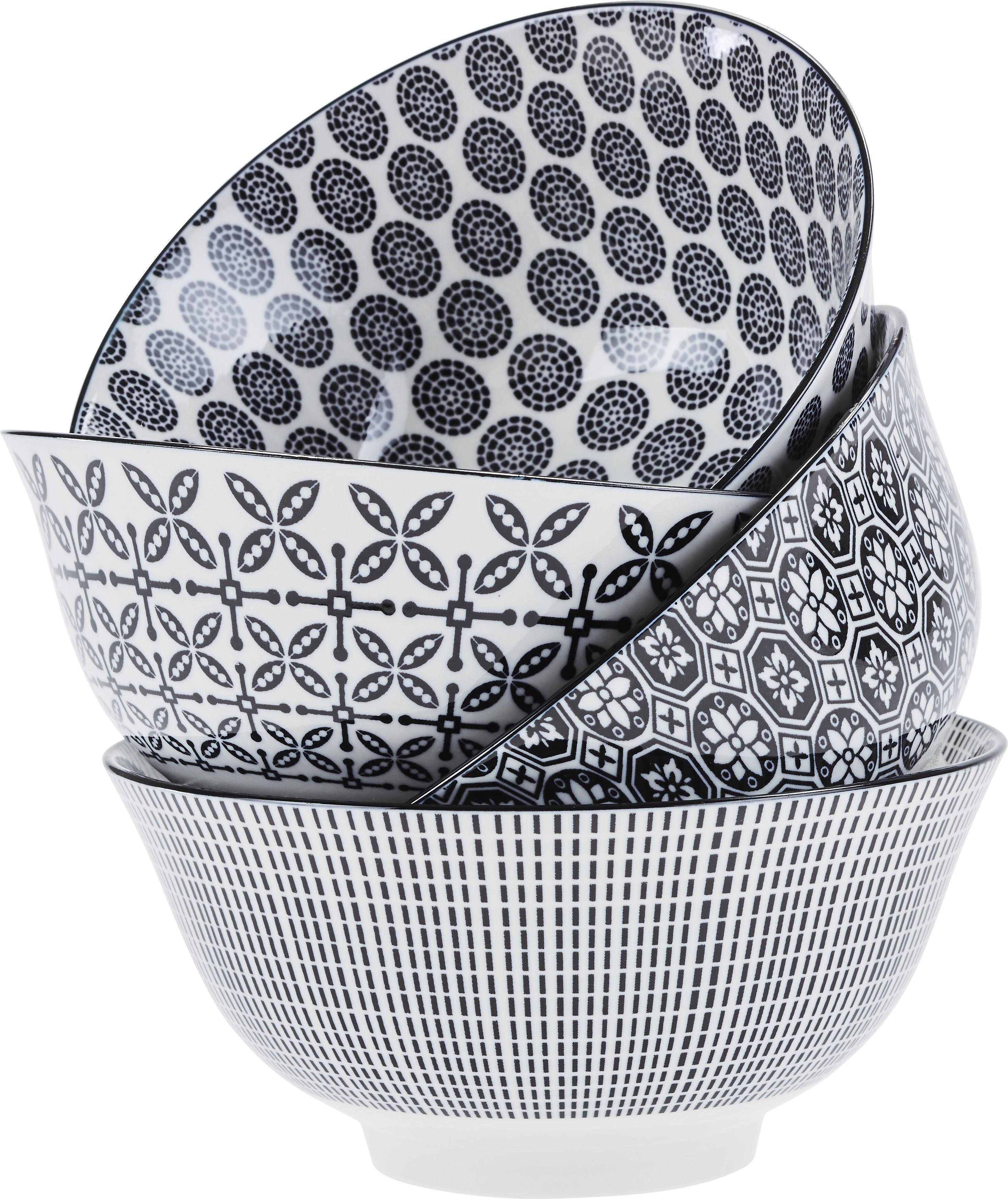 Müslischale Shiva in verschiedenen Designs - Schwarz/Weiß, LIFESTYLE, Keramik (15,5/7,5cm) - Mömax modern living