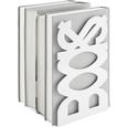 Buchstütze aus Metall - Weiß, Metall (12/21/11cm) - MÖMAX modern living