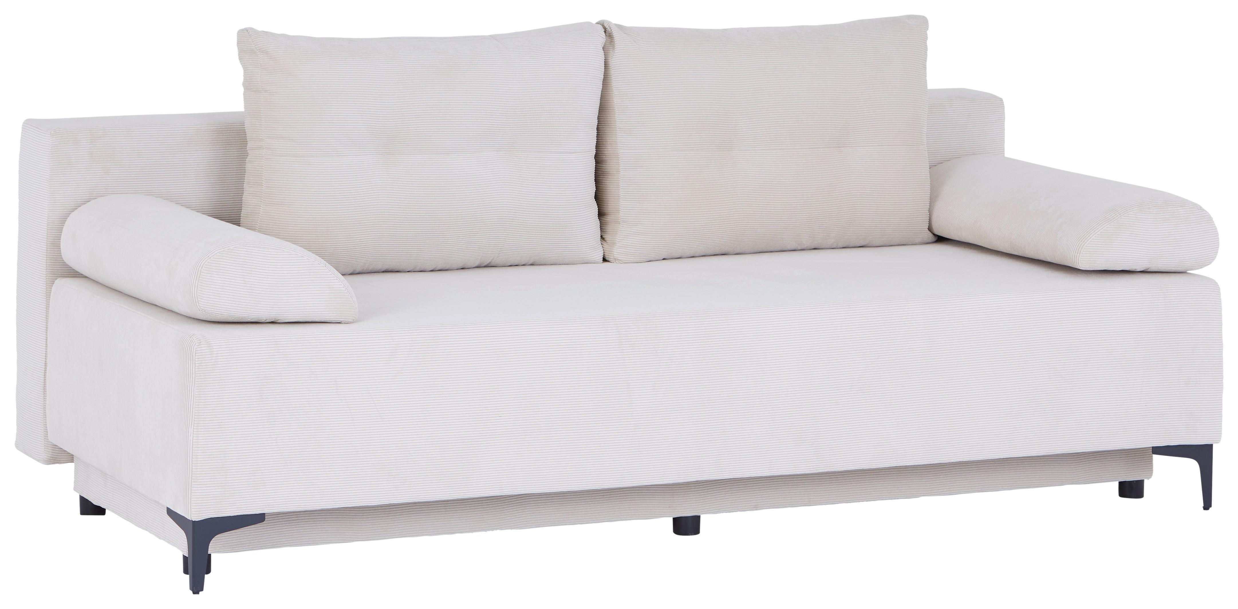 Trosjed Na Razvlačenje Paris - bež/crna, Moderno, tekstil/metal (200/98/90cm)