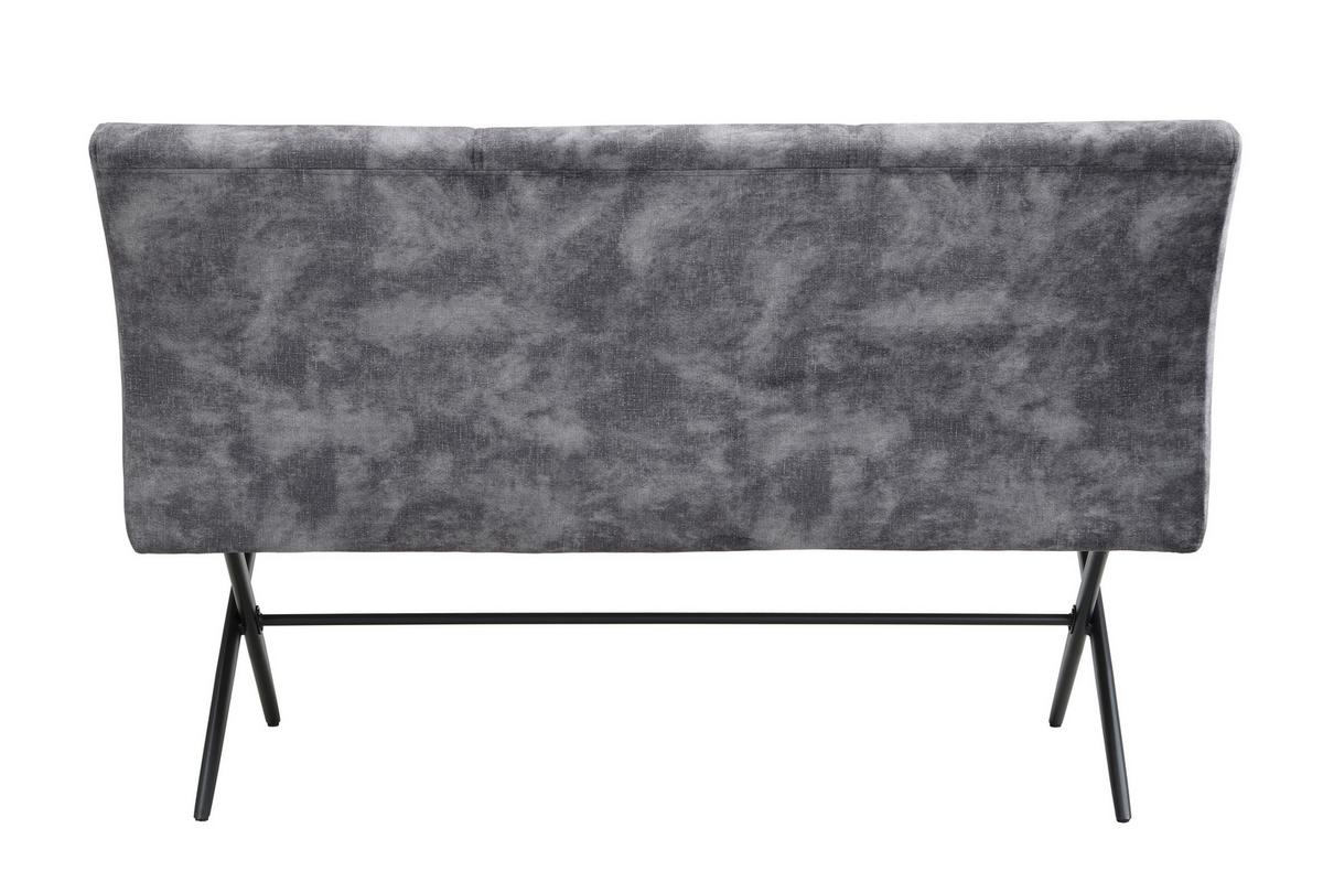 SITZBANK PORTO I B - Anthrazit/Schwarz, MODERN, Textil/Metall (140/88/67cm) - P & B