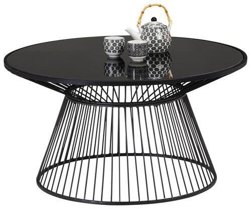 Klub Stočić Raven - crna, Moderno, staklo/metal (80/42cm) - Modern Living