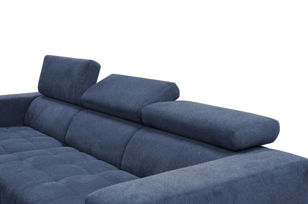 Kutna Garnitura Portland - plava/crna, Konvencionalno, tekstil/plastika (197/78-98/296cm) - Mömax