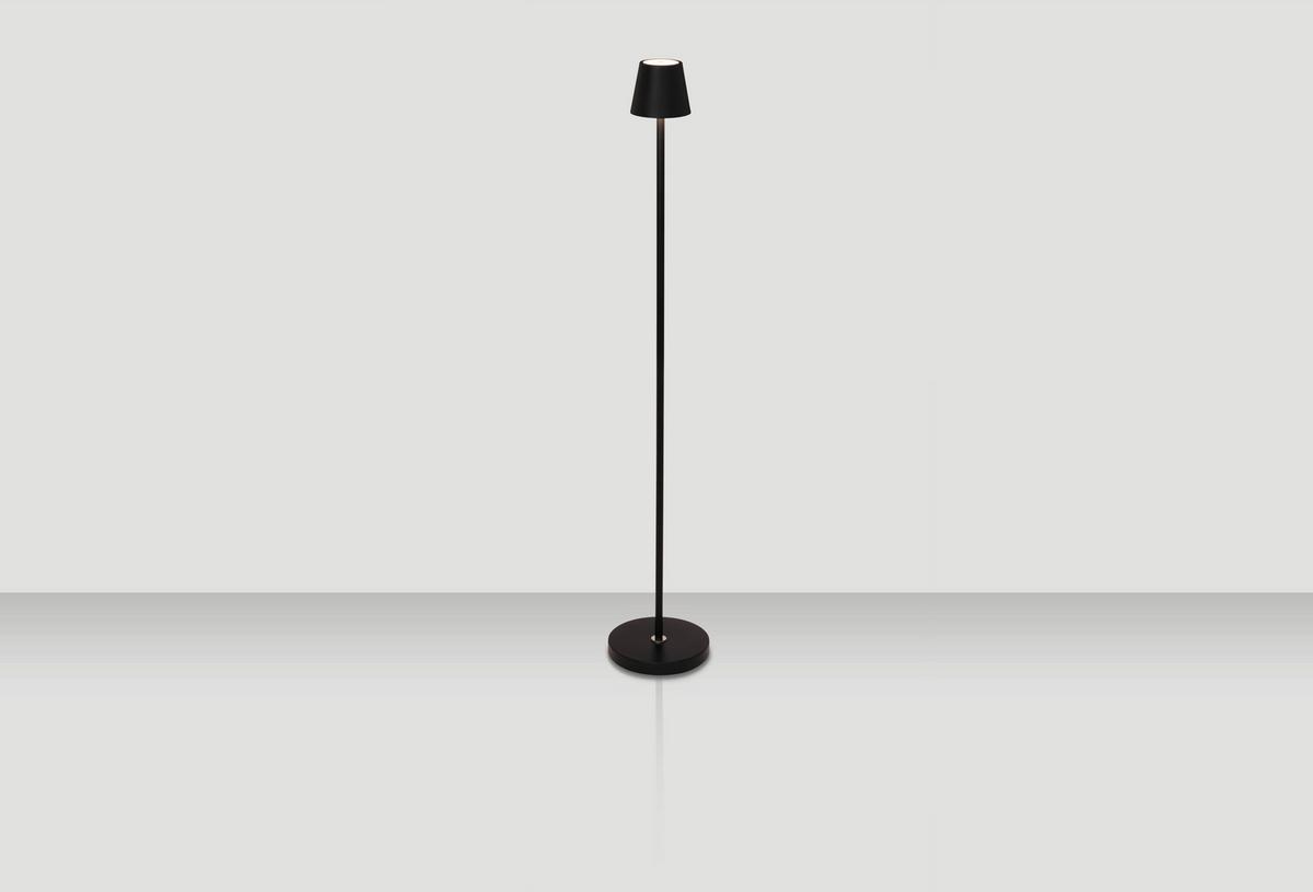 AKUMULATOROWA LAMPA STOJĄCA SEATTLE *SBN* - czarny, Konventionell, metal (20/117cm) - Novel