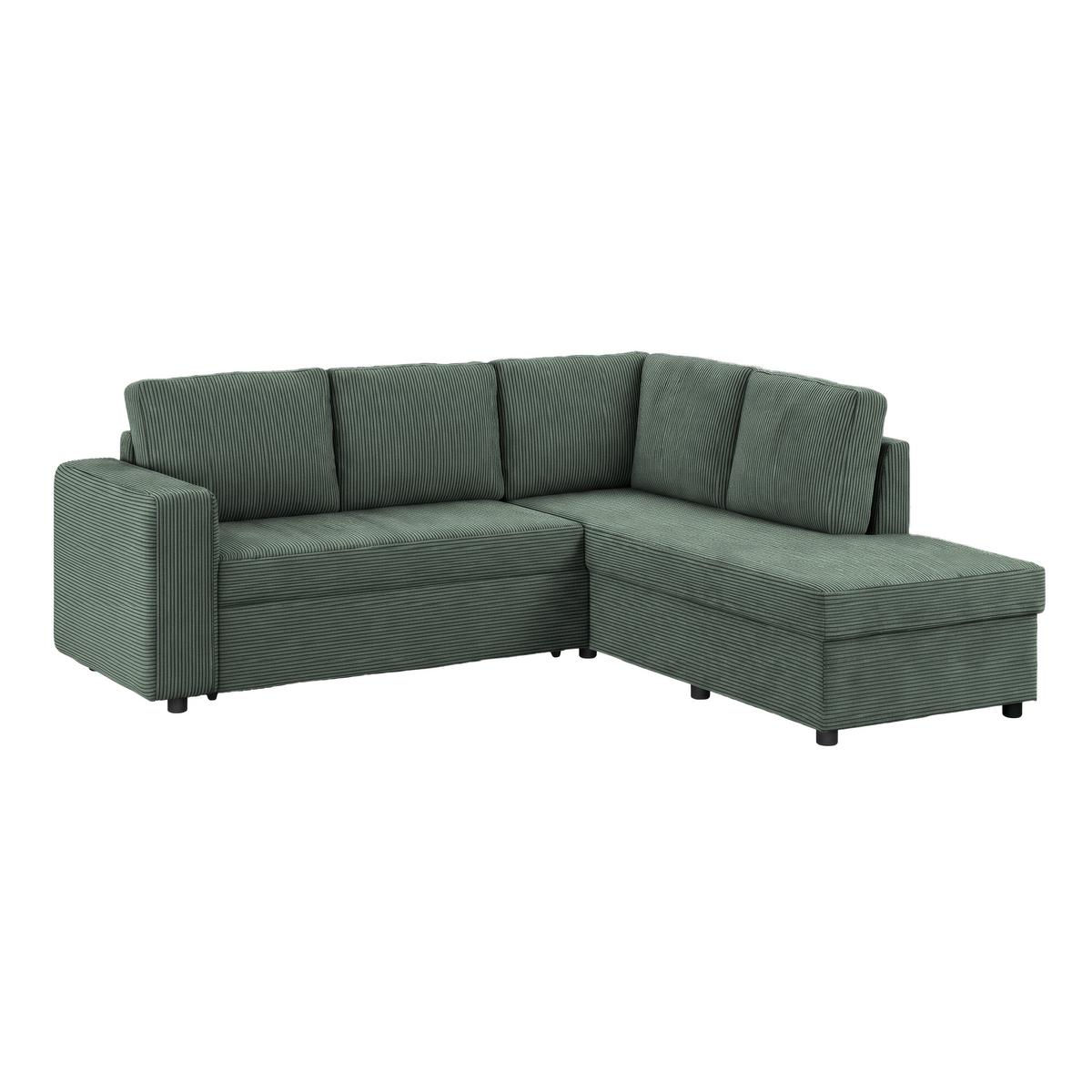 Kutna Garnitura Toulouse - zelena/crna, Trend, drvni materijal/drvo (224/206cm)