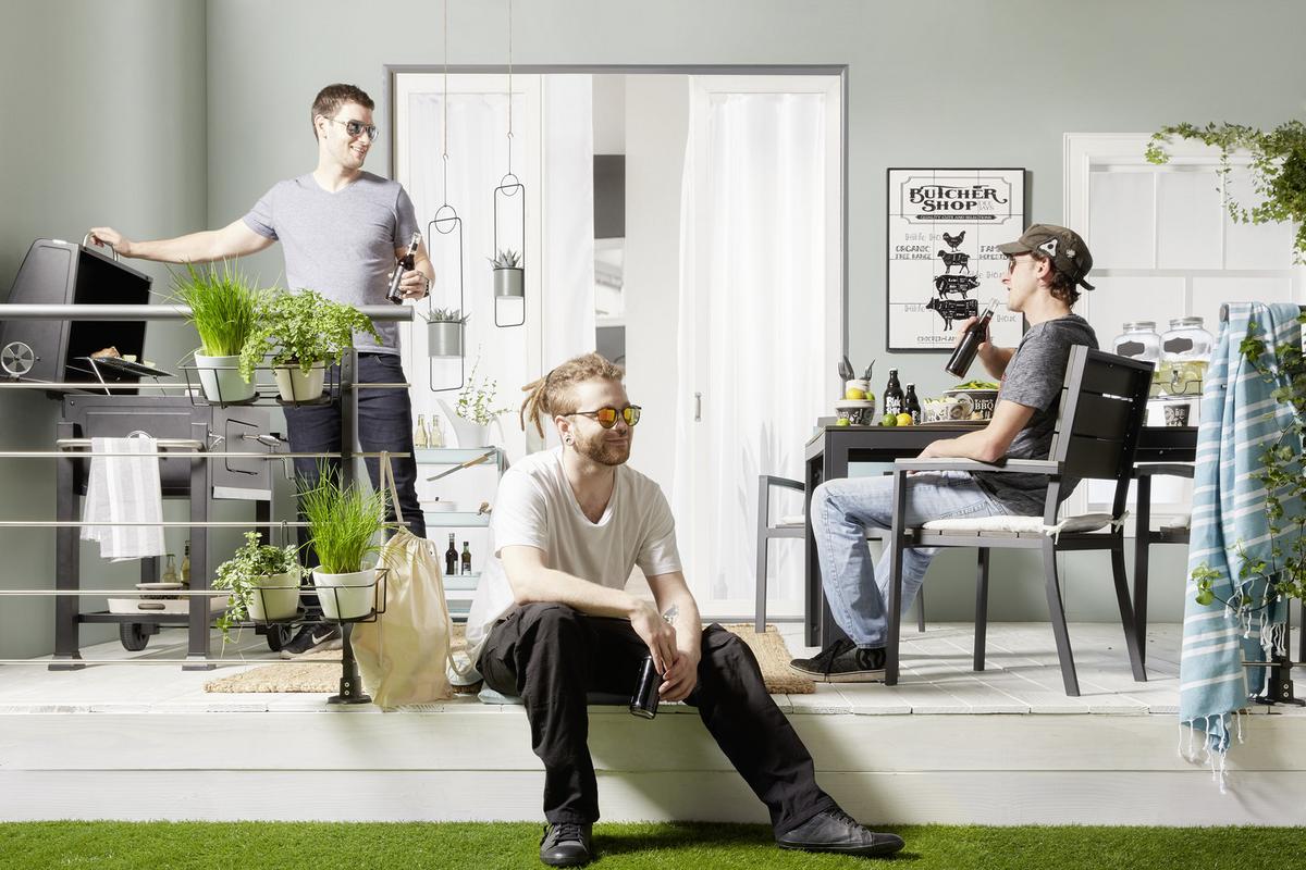 Gartenstuhl Sammy 1 in Anthrazit - Anthrazit/Grau, Kunststoff/Metall (57/90/57cm) - Mömax