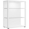 Vitrina Glasol Xl, Bela - črna/bela, Moderno, umetna masa/steklo (70/90/35cm) - MID.YOU