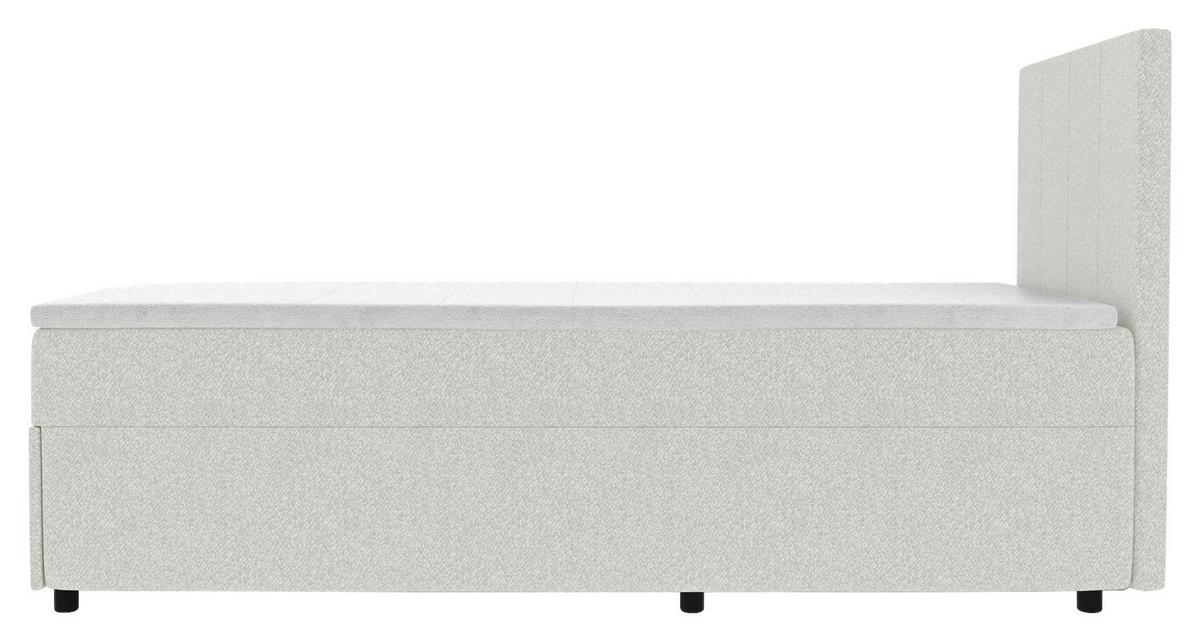 Boxbett Odin Grau ca. 120x200cm - Schwarz/Grau, KONVENTIONELL, Kunststoff/Textil (120/200cm) - Based