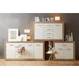 Kommode Weiß Hochglanz/canyon Grey - Chromfarben/Weiß, MODERN, Holzwerkstoff/Kunststoff (179/86/40cm) - MÖMAX modern living