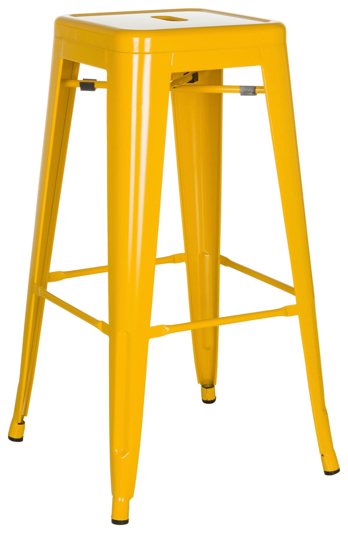 Barski Stol Vantaggio High, Rumena - rumena, Basics, kovina (44/77/44cm) - MID.YOU