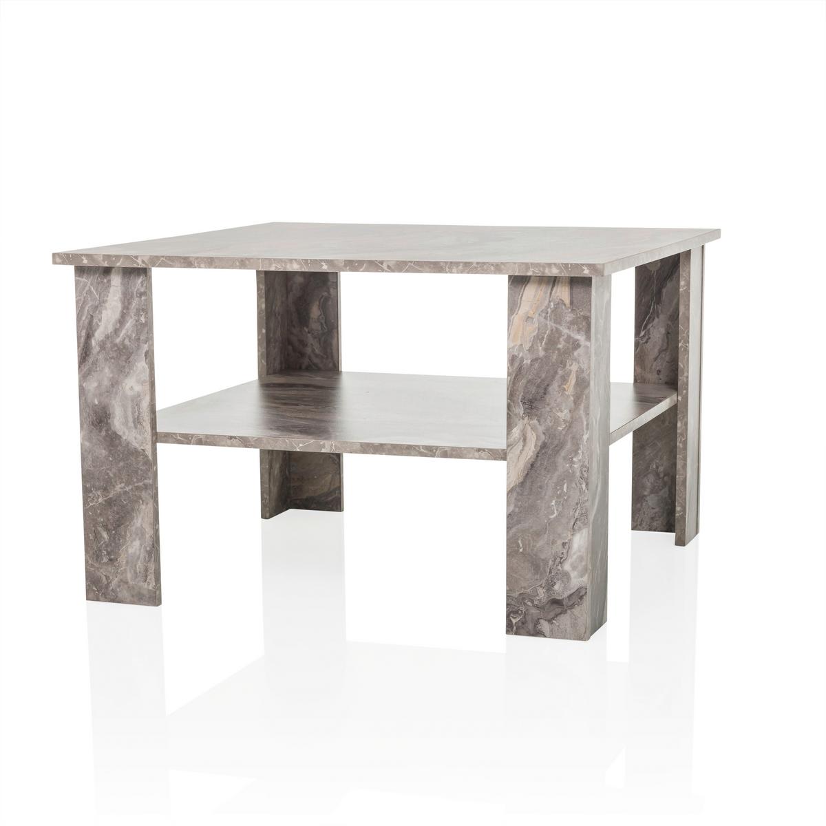 Klubska Miza Bismo, Siva - siva, Moderno, leseni material (70/70/45cm) - MID.YOU