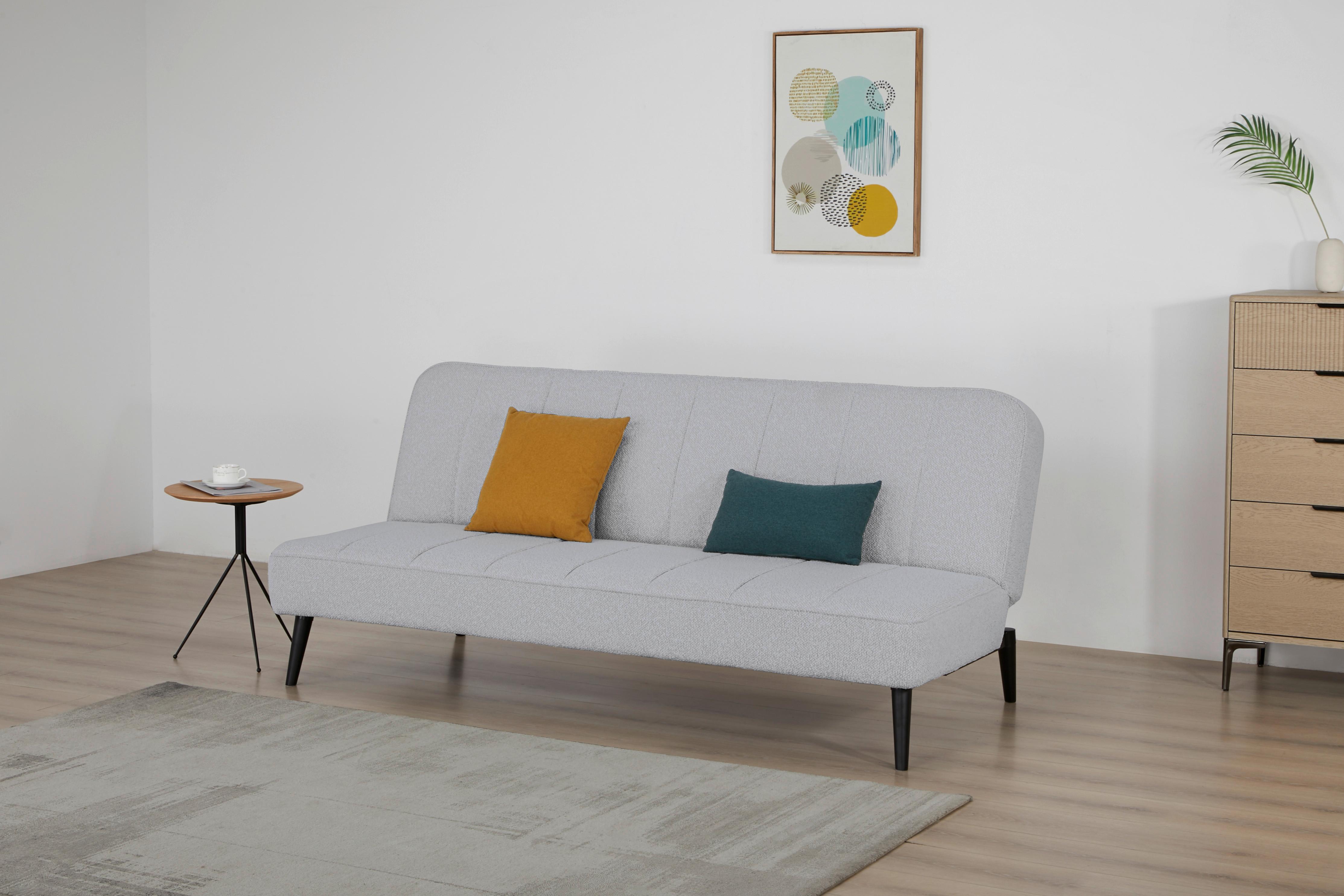 Zofa Lino, Posteljna Funkcija, Siva - siva/črna, Design, tekstil/les (192/82/90cm) - Livetastic