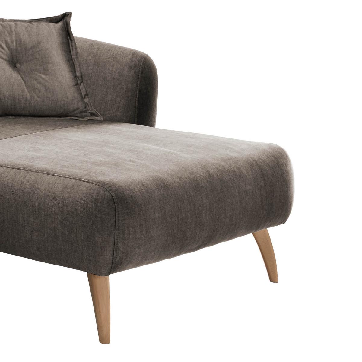 Wohnlandschaft Baggio Braun Velours - Buchefarben/Braun, MODERN, Holz/Textil (277/94/162cm) - Livetastic
