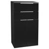 Midischrank "Kara" , anthrazit - Anthrazit/Silberfarben, MODERN, Glas/Holzwerkstoff (61/106,5/32cm) - MID.YOU