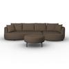 SOFFA NILAS - brun/svart, Modern, metall/trä (322/154cm) - Bessagi Home