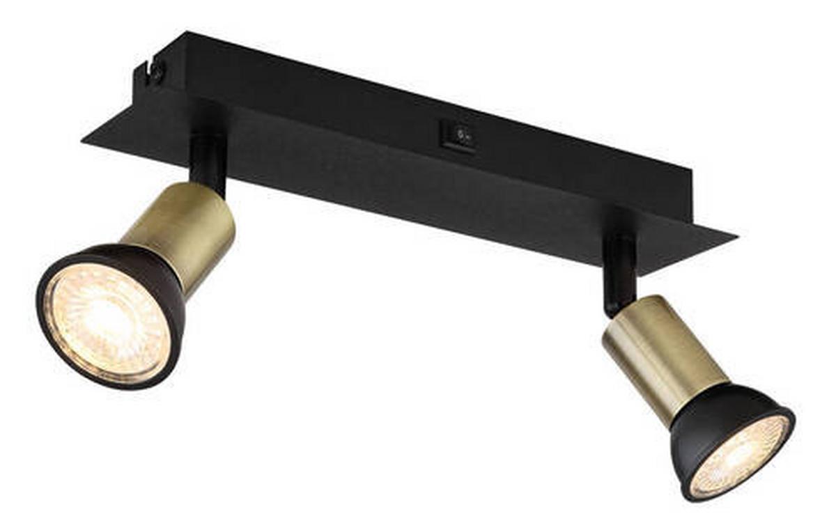 Strahler Drew in Strahler/Gold - Goldfarben/Schwarz, Design, Metall (25/6/9cm) - Globo