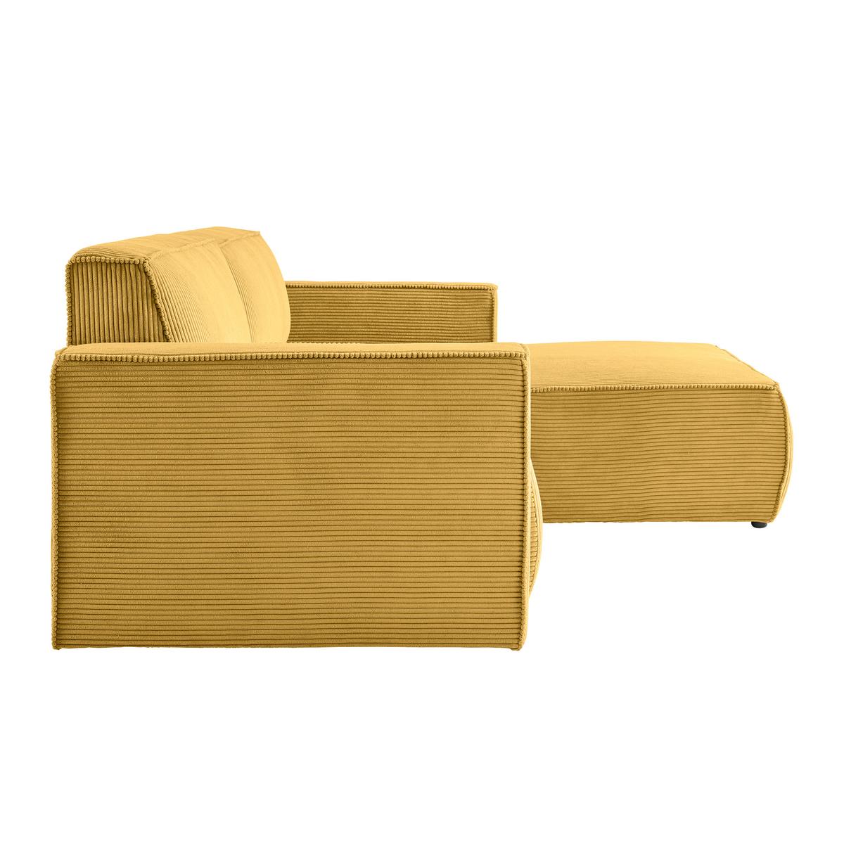 Wohnlandschaft Loft Senfgelb - Senfgelb/Schwarz, MODERN, Kunststoff/Textil (265/75/172cm) - Mömax