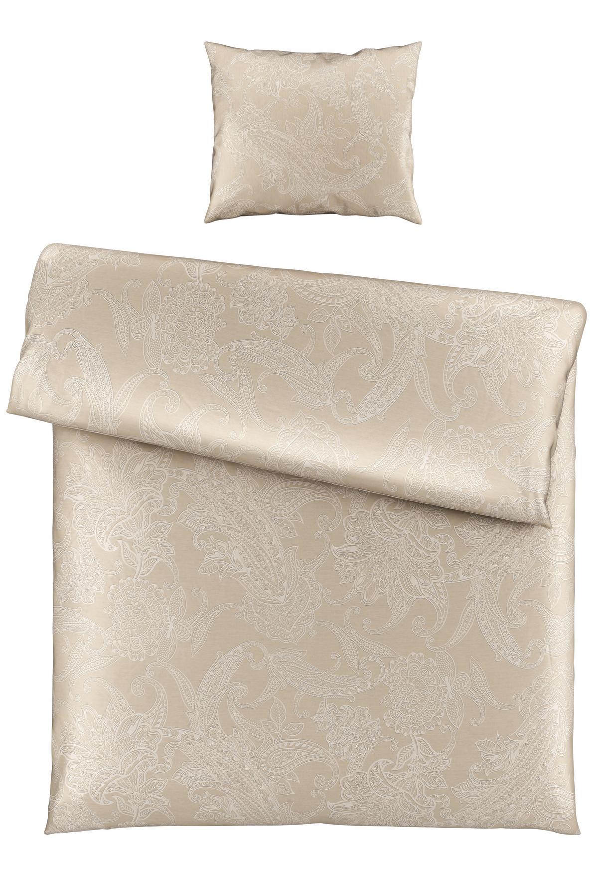 BETTWÄSCHESET AMAL - Beige, Romantik / Landhaus, Textil (160/210cm) - Modern Living