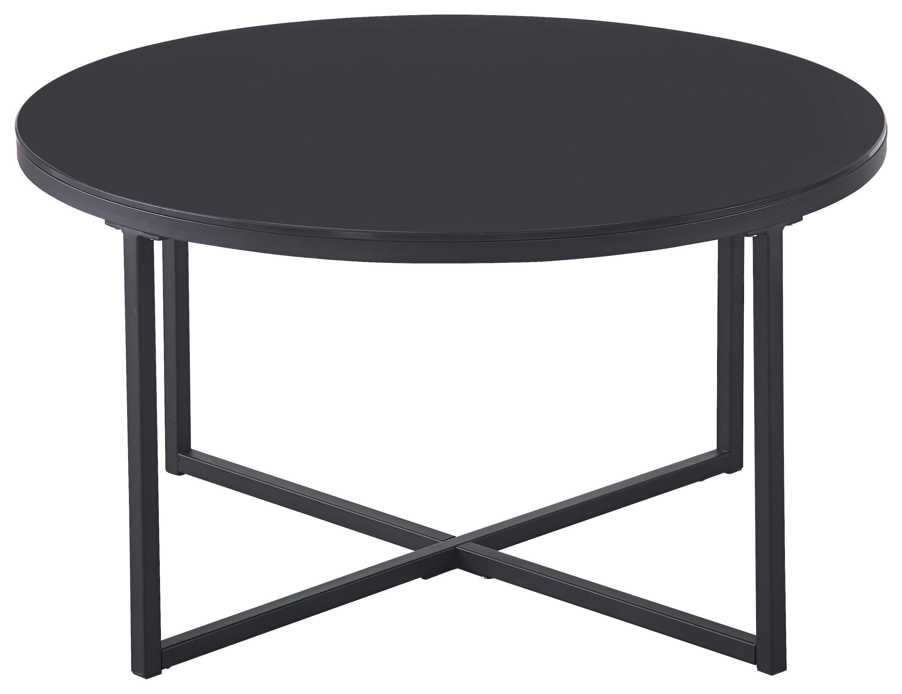 STOLIK KAWOWY MONIA  -EXKLUSIV- - czarny, Design, metal/szkło (80/80/45cm) - Carryhome