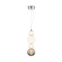 Pendelleuchte Collar - Chromfarben/Transparent, Trend, Glas/Kunststoff (14,7/45cm) - MAYTONI