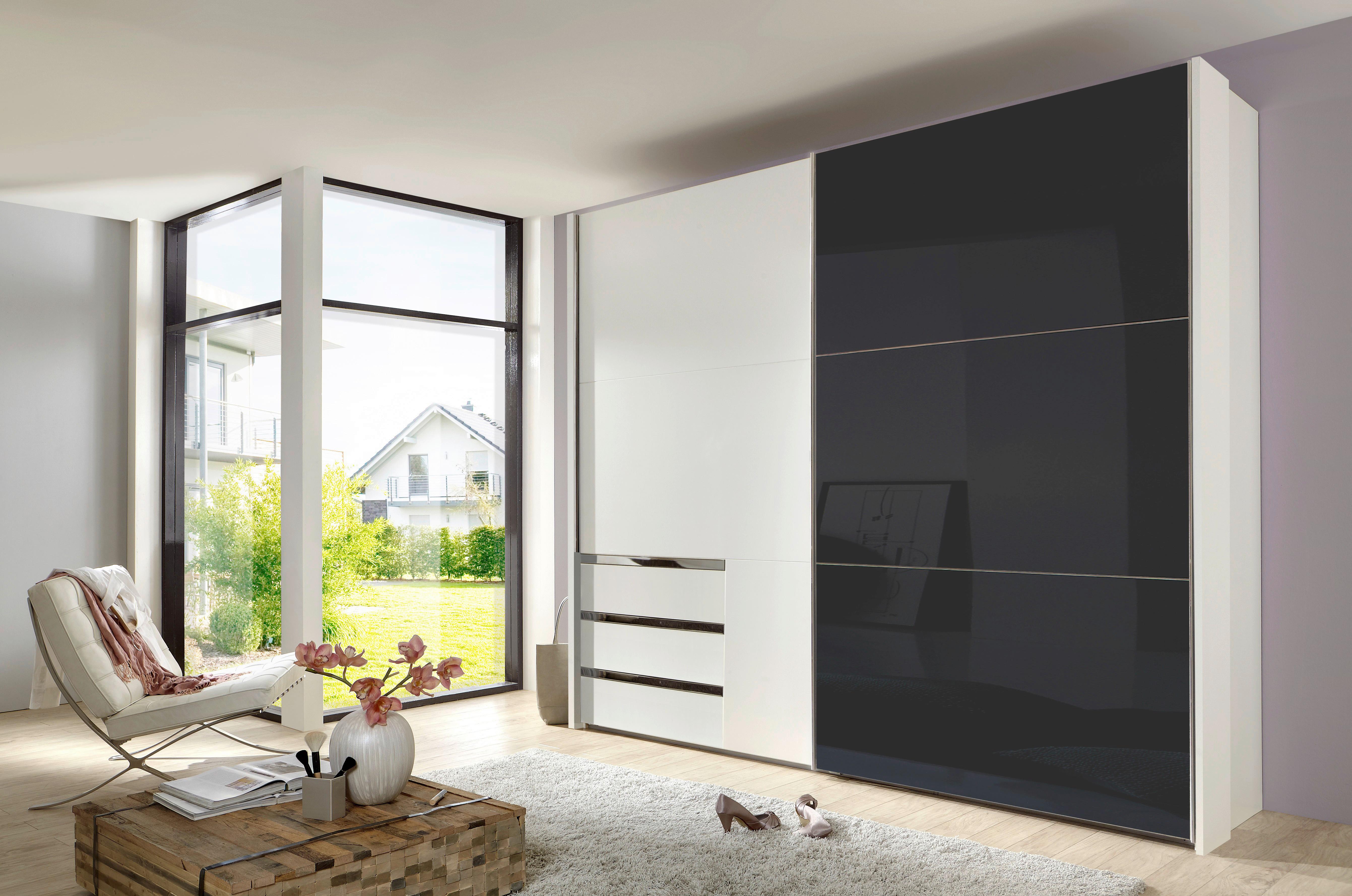 Ormar S Kliznim Vratima Level 36c - bijela/siva, Moderno, drvni materijal (250/216/65cm) - Modern Living