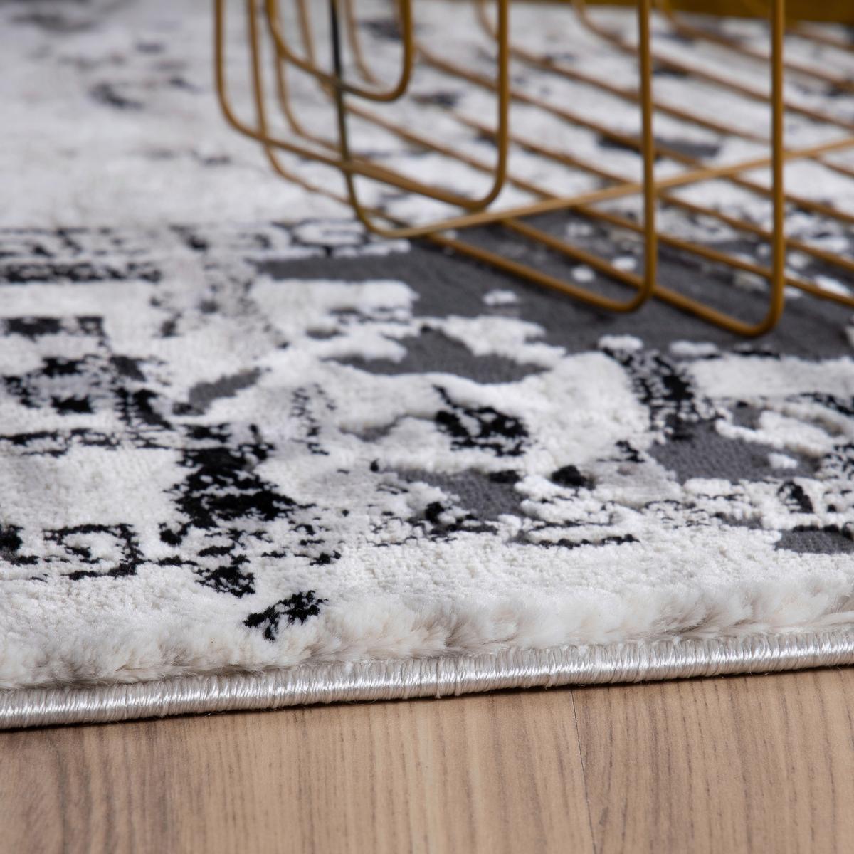 Webteppich my Opal Grau/Schwarz ca. 200x290cm - Schwarz/Grau, LIFESTYLE, Textil (200/290cm) - Obsession