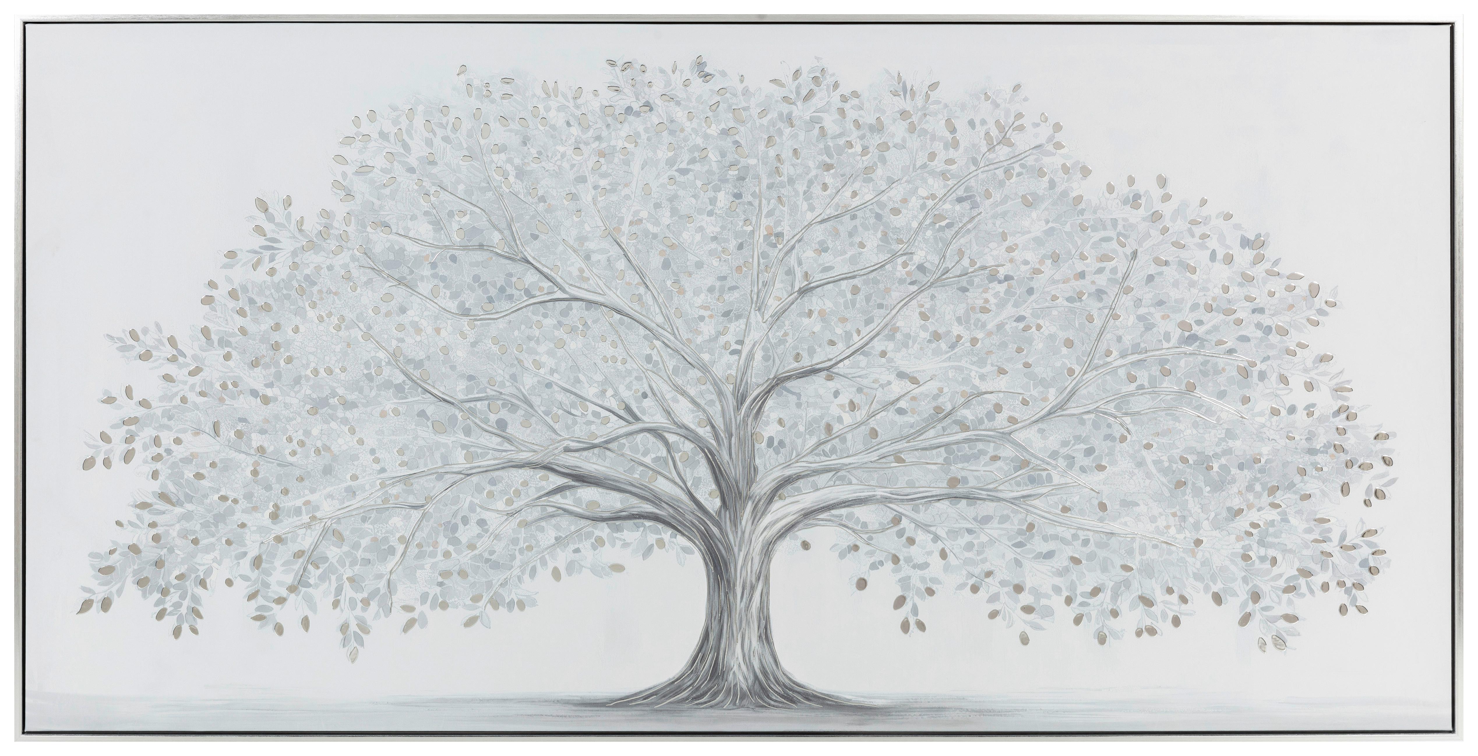 Slika Sa Ramom 140x70cm Lizel - tamnosiva/bela, Konvencionalno, drvo/tekstil (140/70/4,5cm) - Mömax