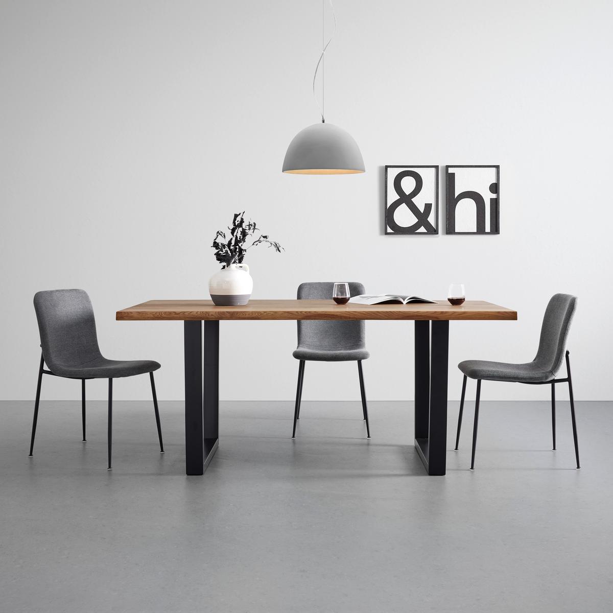 Stol Za Blagovaonicu Juno - boje hrasta/crna, Moderno, drvo/metal (180/90/76cm) - Bessagi Home
