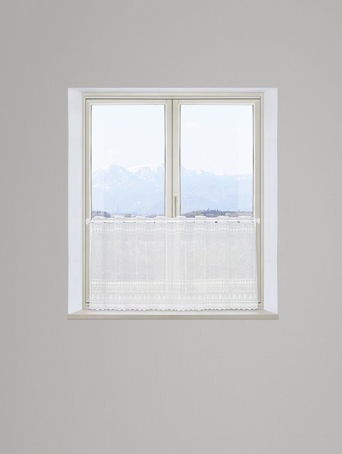 Perdea scurtă Theresa - alb, Romantik / Landhaus, textil (140/50cm) - Zandiara